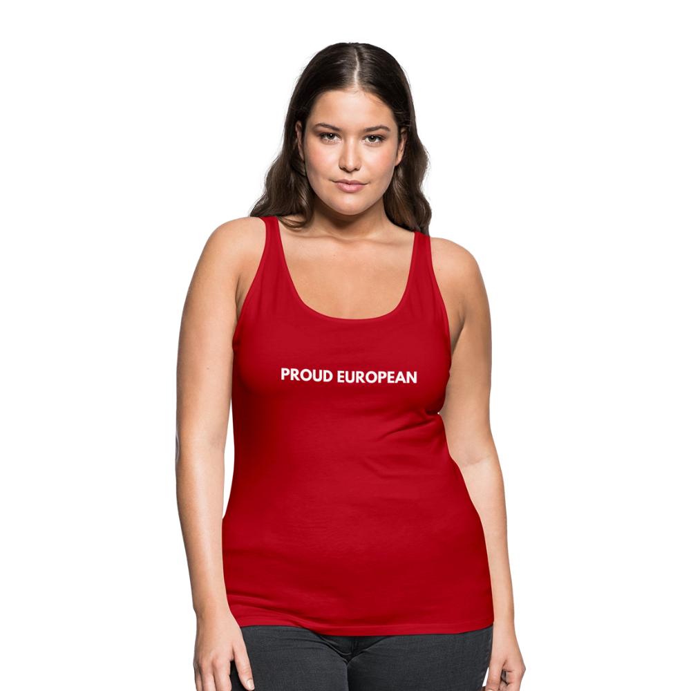 "PROUD EUROPEAN" - Frauen Premium Tank Top - red
