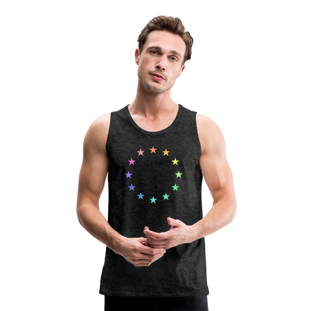 Men’s Premium Tank Top - "12 Stars - LGBTQ" - charcoal grey