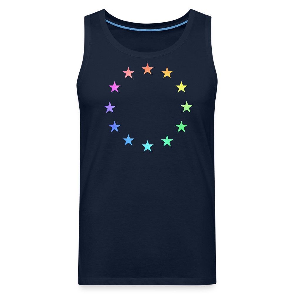 Men’s Premium Tank Top - "12 Stars - LGBTQ" - navy