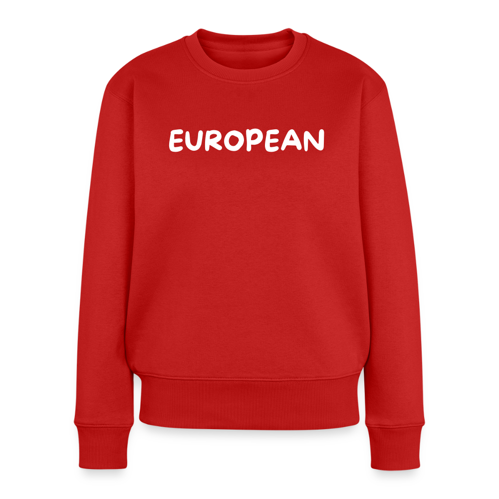 "EUROPEAN" - Frauen Premium Pullover - red