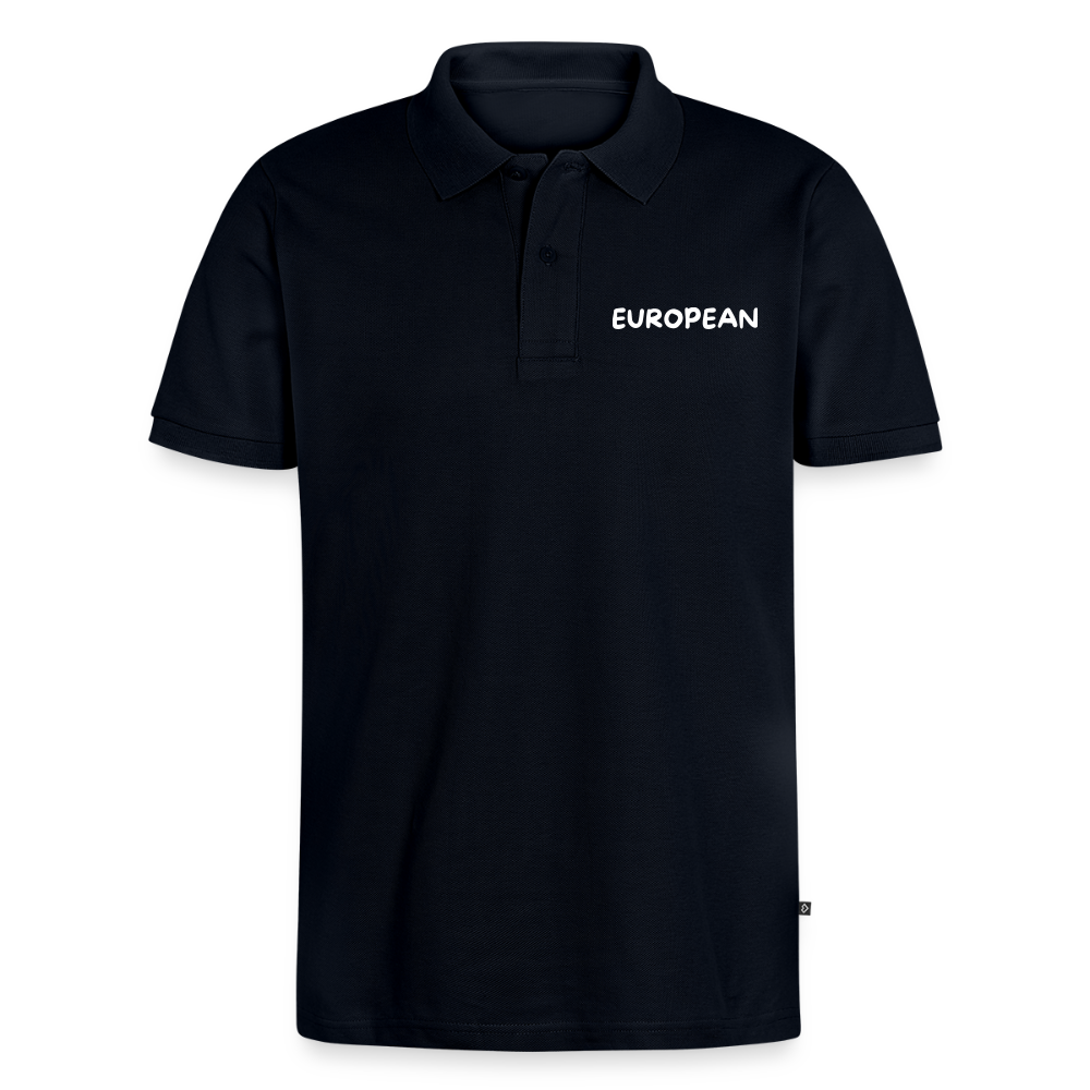 "EUROPEAN" - Männer Premium Bio Polo Shirt - navy