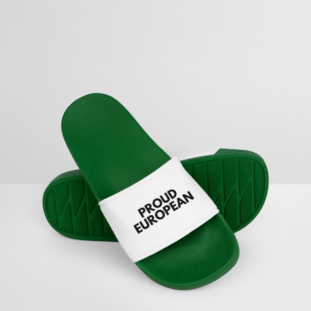 "PROUD EUROPEAN" - Frauen Badelatschen - dark green
