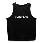 "EUROPEAN" - Frauen Cropped Tank Top - black