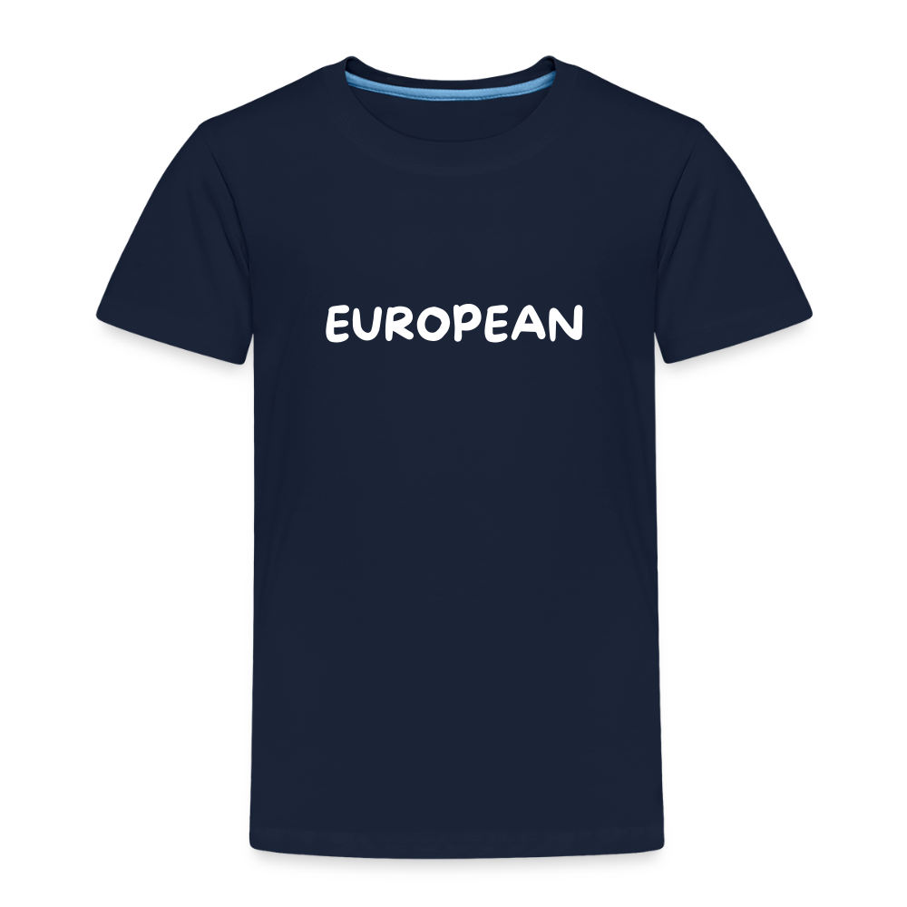 "EUROPEAN" - Kinder Premium T-Shirt - navy