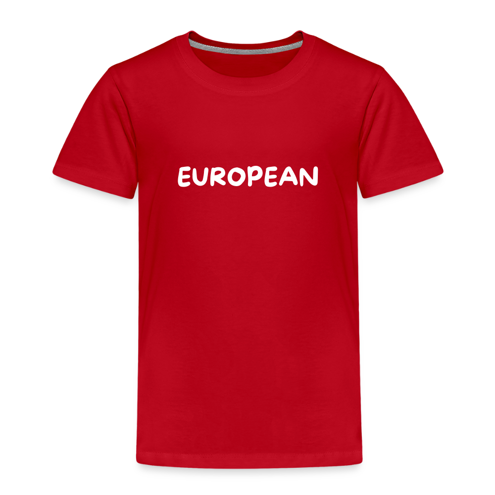 "EUROPEAN" - Kinder Premium T-Shirt - red