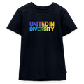 Teenager Premium T-Shirt  - "United in Diversity - LGBTQ" - navy