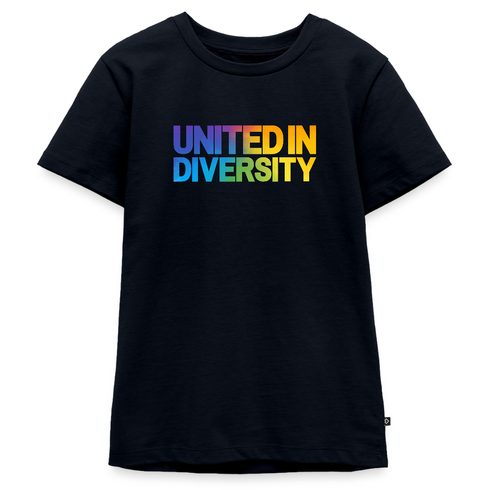 Teenager Premium T-Shirt  - "United in Diversity - LGBTQ" - navy