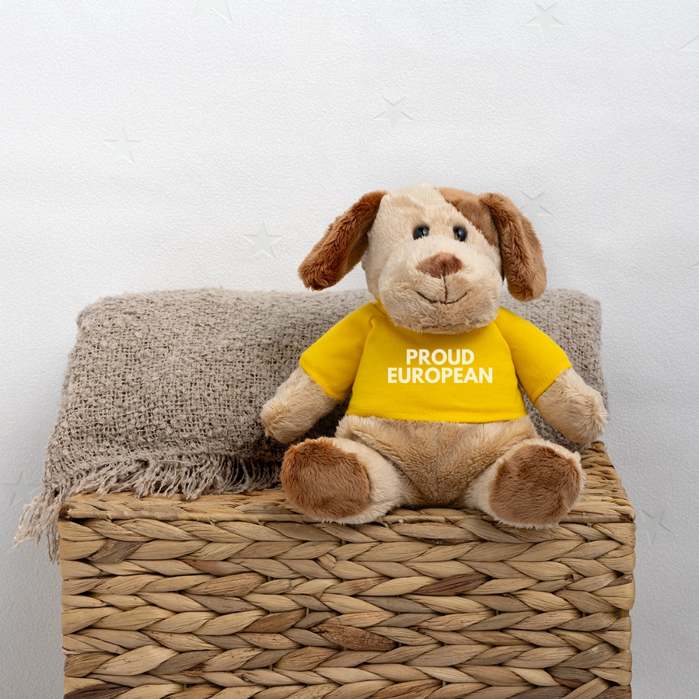 "PROUD EUROPEAN" - MiniFeet® Hund Helge - sun yellow