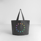 Vintage-washed Shopper - "12 Stars - LGBTQ" - vintage black