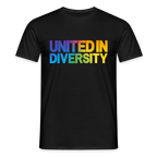 Men's T-Shirt - "United in Diversity - LGBTQ" - black