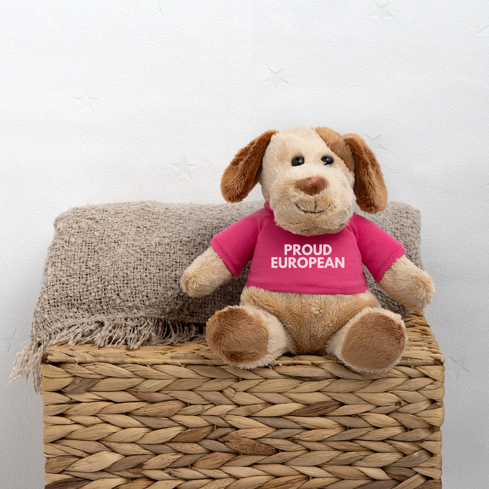 "PROUD EUROPEAN" - MiniFeet® Hund Helge - pink