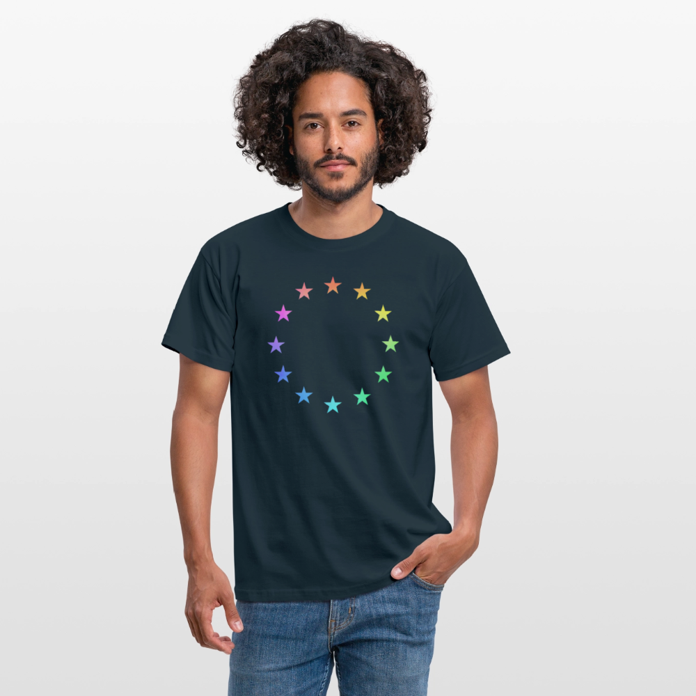 Men's T-Shirt - "12 Stars - LGBTQ" - navy