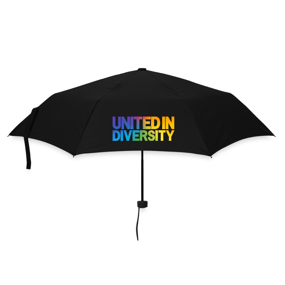 Umbrella (small) - "United in Diversity - LGBTQ" - black