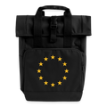 "12-Stars" - Roll Top Backpack with Two Handles - black