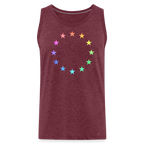Men’s Premium Tank Top - "12 Stars - LGBTQ" - heather burgundy