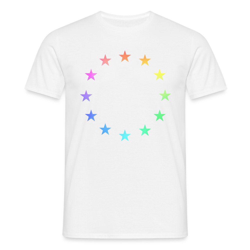 Men's T-Shirt - "12 Stars - LGBTQ" - white