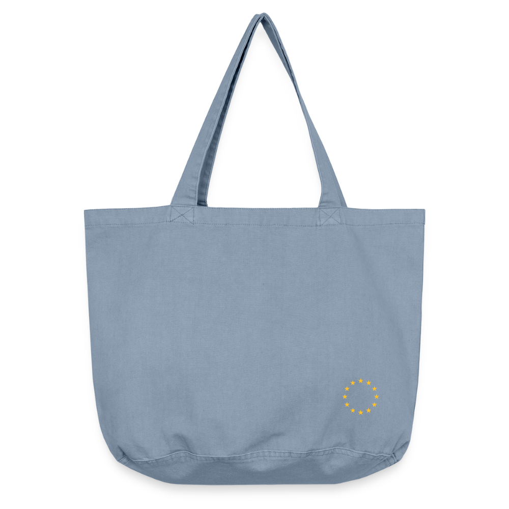"12-stars-mini" - Vintage-Washed Shopper - Vintage Blue