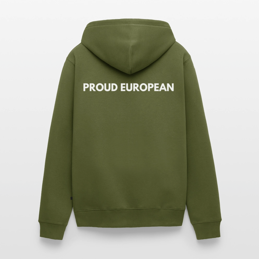 "PROUD EUROPEAN" - Männer Premium Kapuzenjacke - khaki