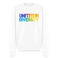 Men’s Premium Sweatshirt - "United in Diversity - LGBTQ" - white
