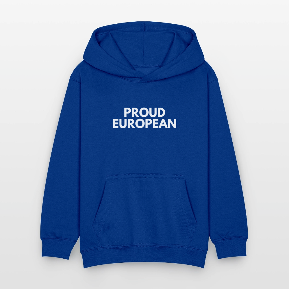"PROUD EUROPEAN" - Kinder Hoodie - bright royal
