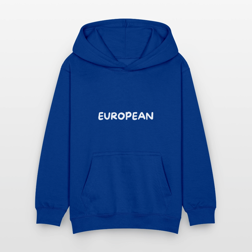 "EUROPEAN" - Kinder Hoodie - bright royal