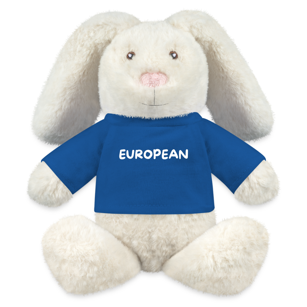 "EUROPEAN" - MiniFeet® RecycelHase® Creme - royal blue