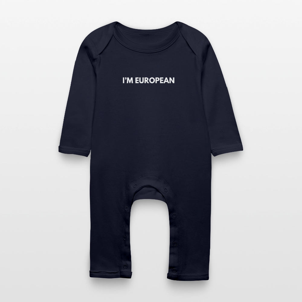 "I'M EUROPEAN" - Baby Bio Strampler - navy
