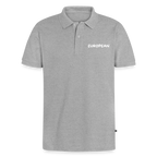 "EUROPEAN" - Männer Premium Bio Polo Shirt - heather grey