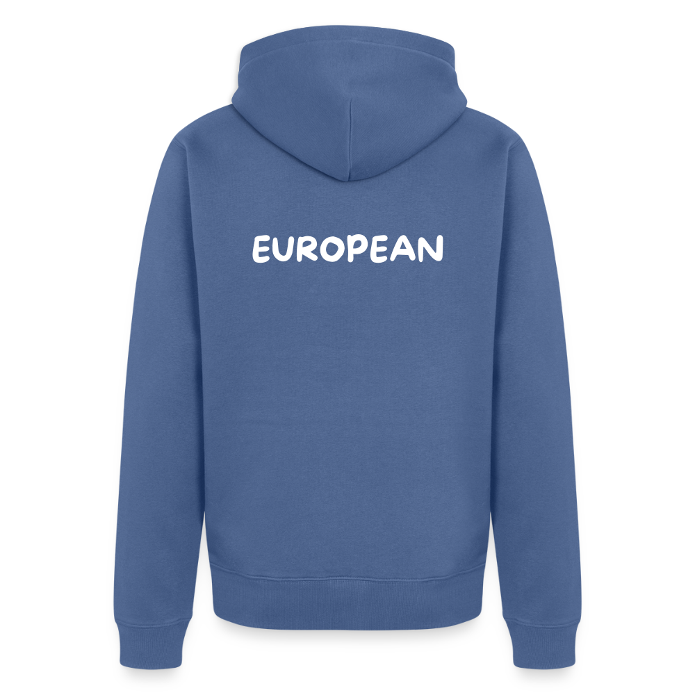 "EUROPEAN" - Männer Premium Kapuzenjacke - stone blue