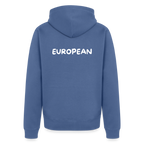 "EUROPEAN" - Männer Premium Kapuzenjacke - stone blue