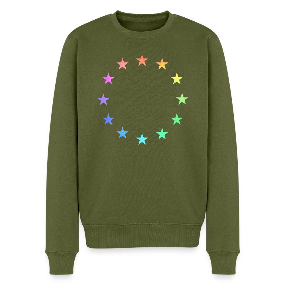 Men’s Premium Sweatshirt - "12 Stars - LGBTQ" - khaki