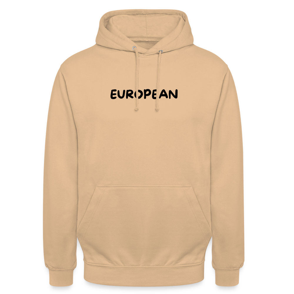 "EUROPEAN" - Unisex Hoodie - peach