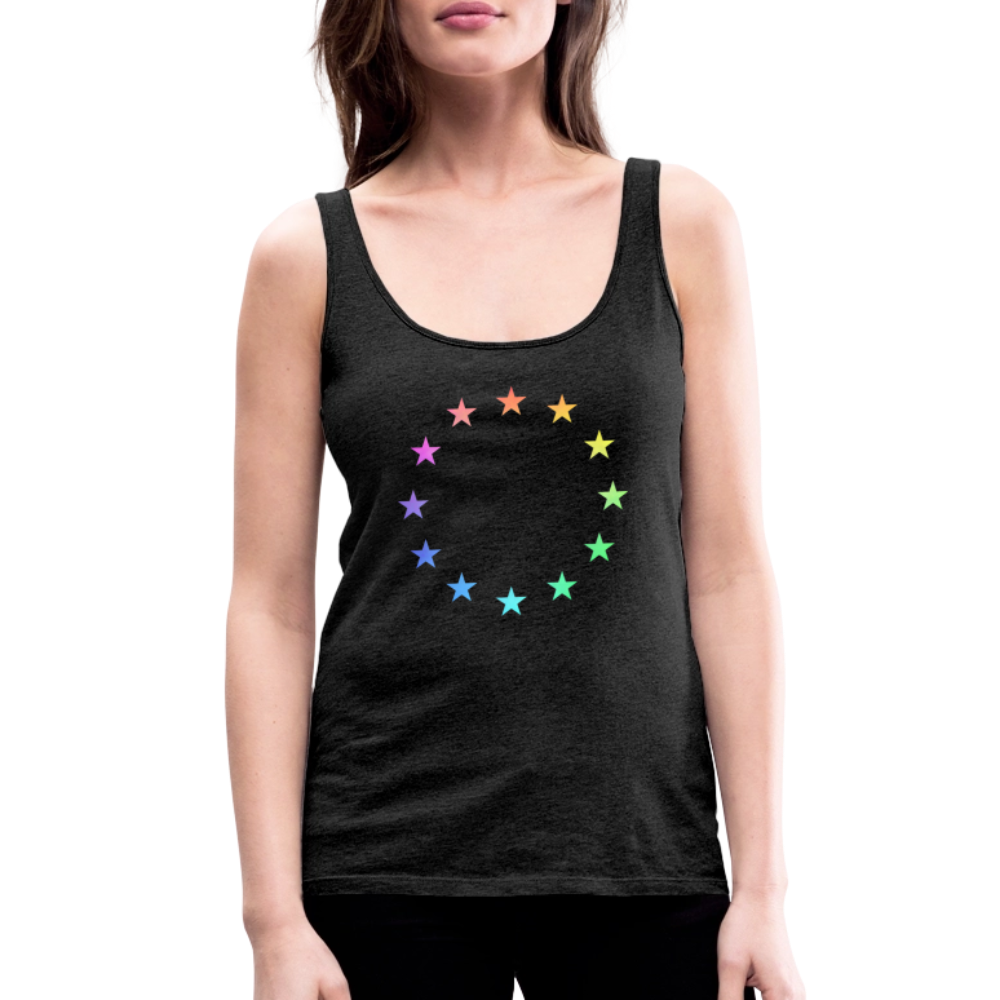 Women’s Premium Tank Top - "12 Stars - LGBTQ" - charcoal grey