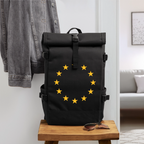 "12-Stars" - Roll Top Backpack - black