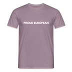 "PROUD EUROPEAN" - Männer T-Shirt - purple-grey 