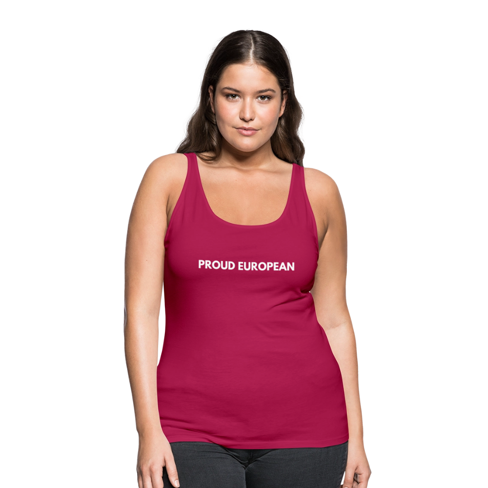 "PROUD EUROPEAN" - Frauen Premium Tank Top - dark pink