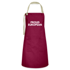 "PROUD EUROPEAN" - Kontrastschürze - burgundy / desert sand