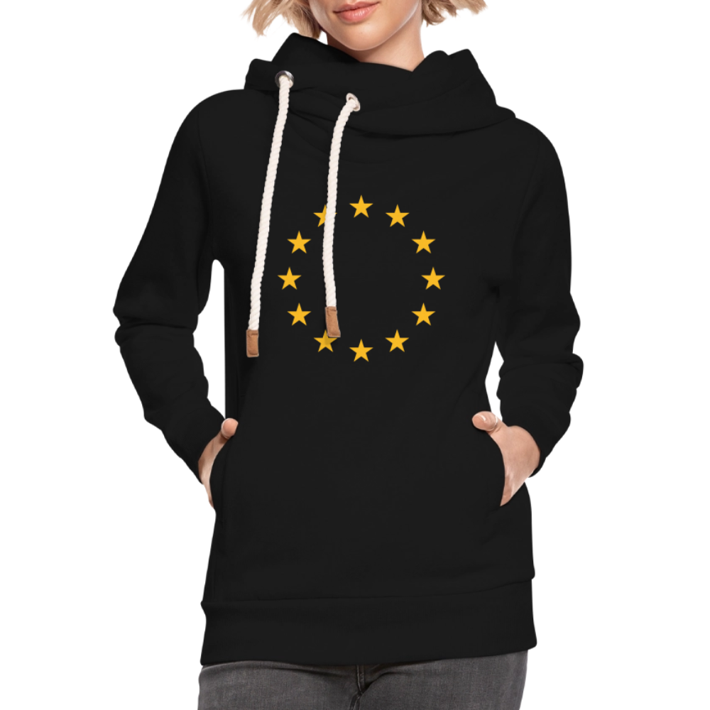 "12-Stars" - Shawl Collar Hoodie - black