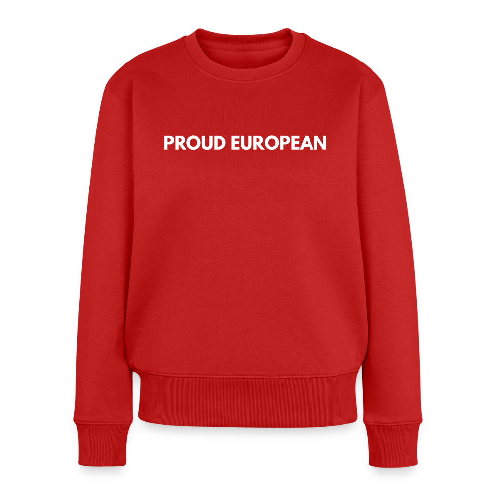 "PROUD EUROPEAN" - Frauen Premium Pullover - red