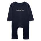 "I'M EUROPEAN" - Baby Bio Strampler - navy