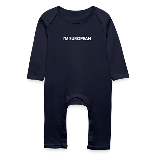 "I'M EUROPEAN" - Baby Bio Strampler - navy