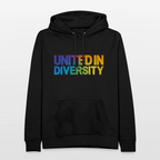 Women's Hoodie - "United in Diversity - LGBTQ" - black