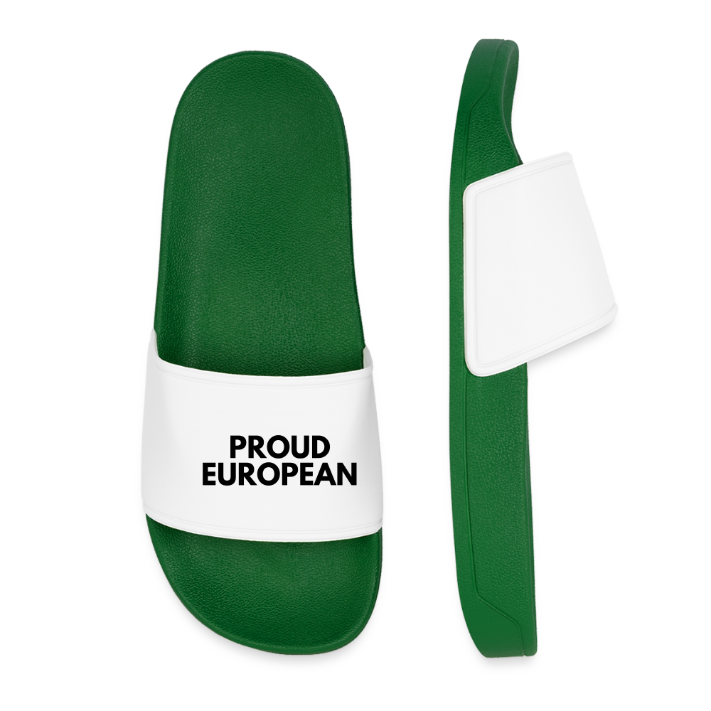 "PROUD EUROPEAN" - Frauen Badelatschen - dark green