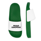 "PROUD EUROPEAN" - Frauen Badelatschen - dark green