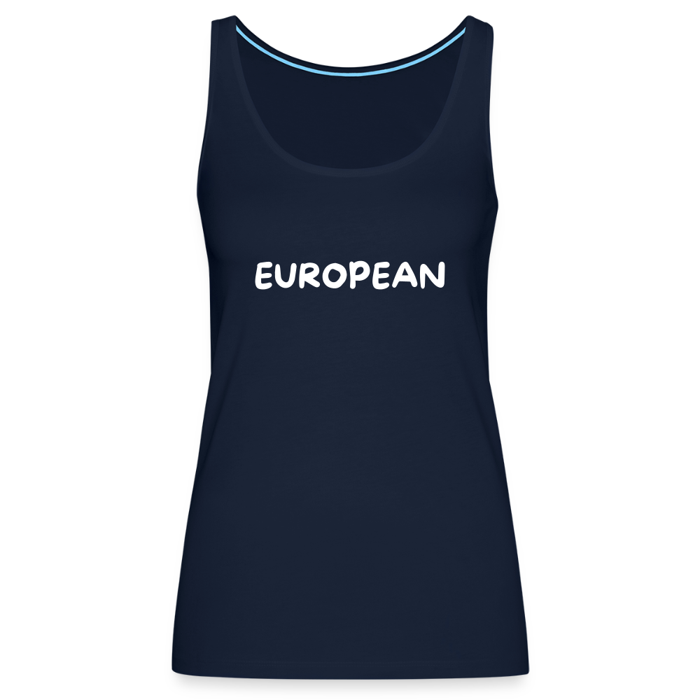 "EUROPEAN" - Frauen Premium Tank Top - navy