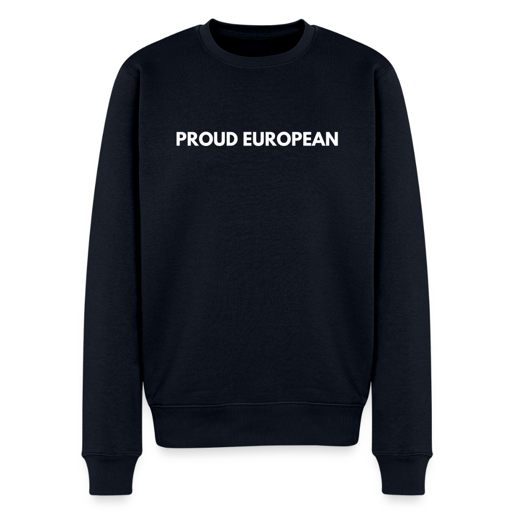 "PROUD EUROPEAN" - Männer Premium Pullover - navy