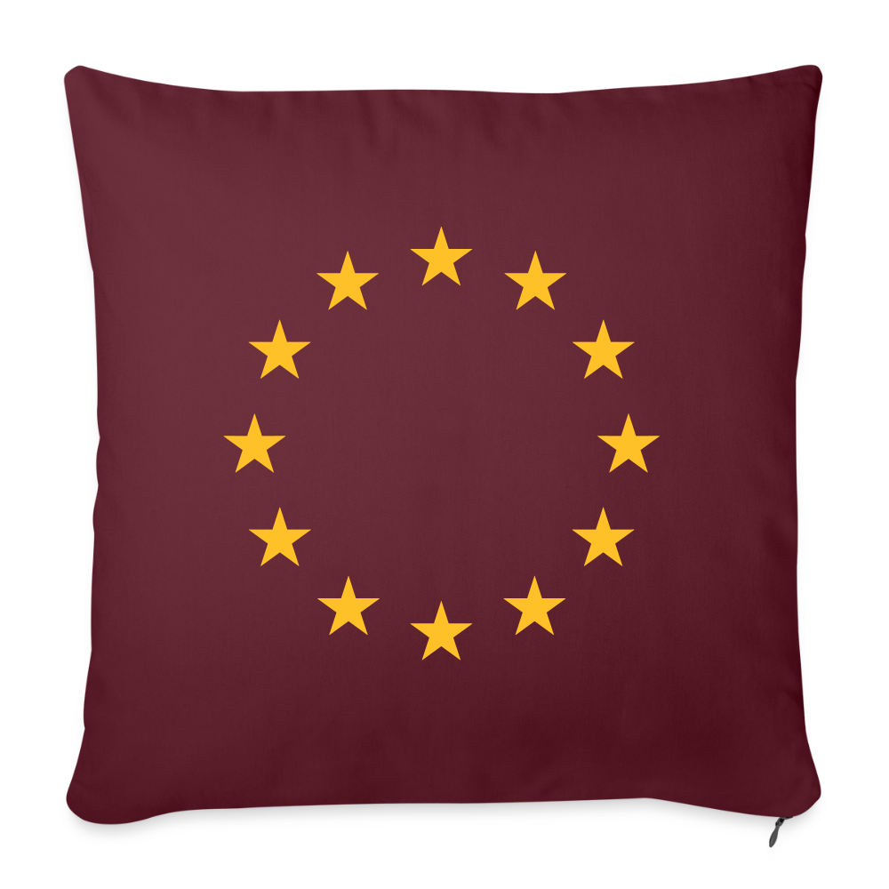 "12-Stars" - Sofa pillow with filling 45cm x 45cm - burgundy