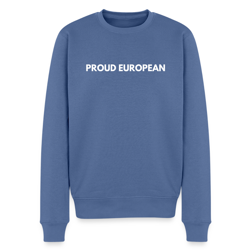 "PROUD EUROPEAN" - Männer Premium Pullover - stone blue