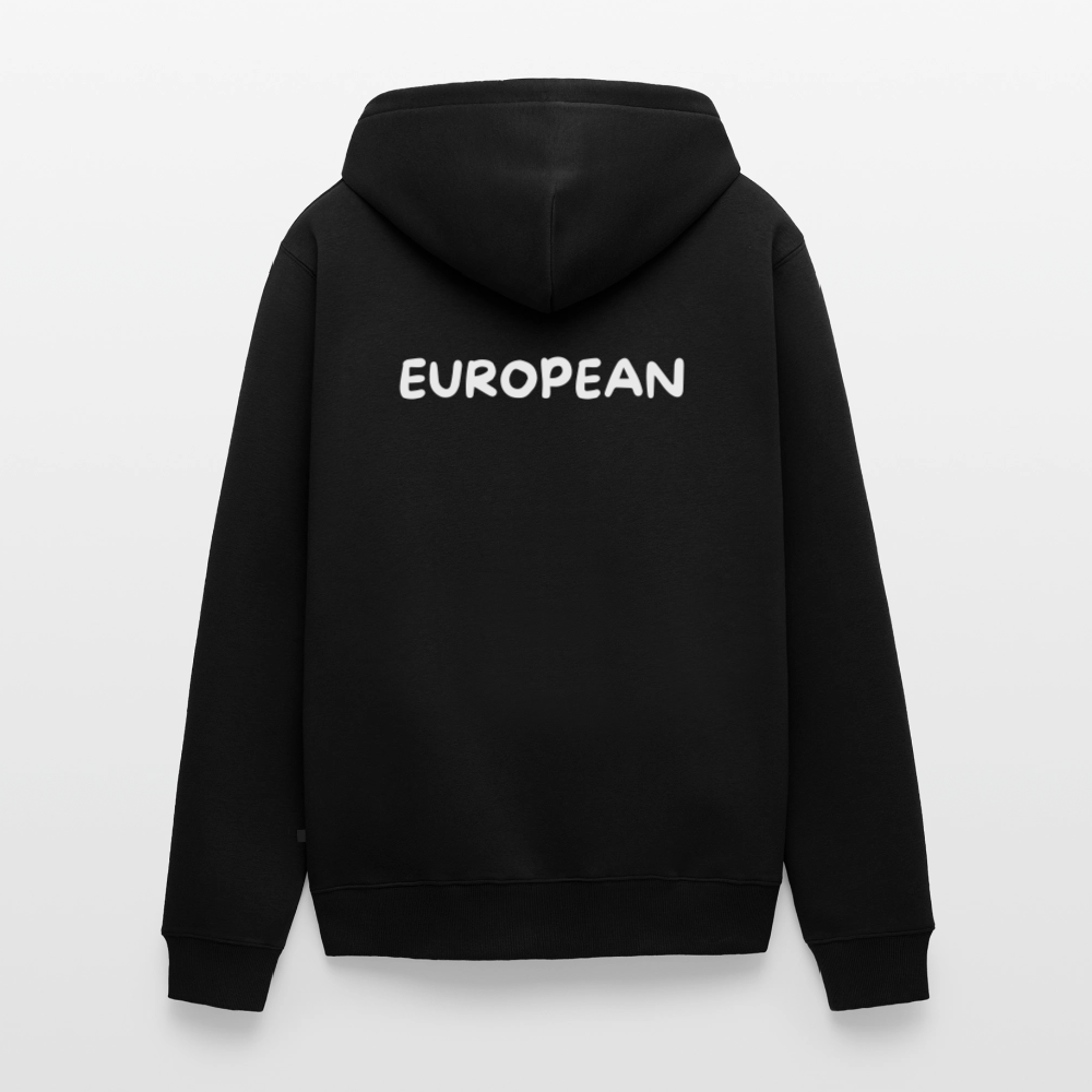 "EUROPEAN" - Männer Premium Kapuzenjacke - black