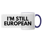 "I'M STILL EUROPEAN" Tasse - white/cobalt blue